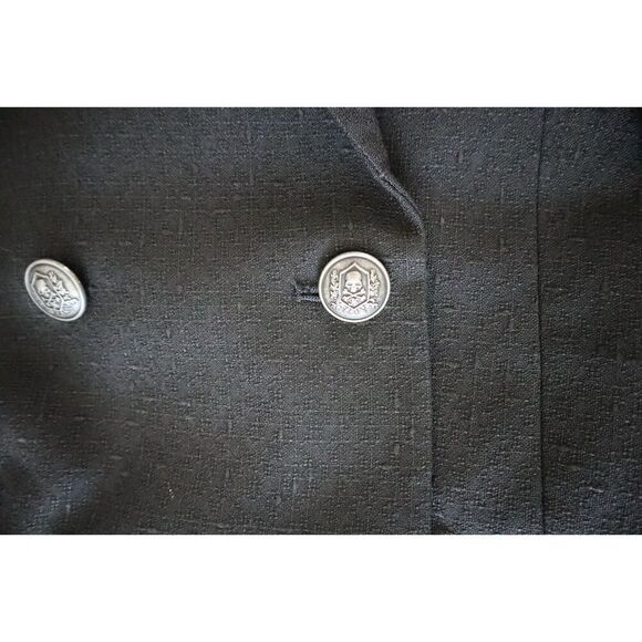 The Kooples FVES29025K Womens Sz 36 Black Wool-Blend Double Breasted Blazer - Picture 6 of 11